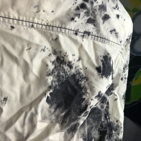 Off White & Grey Tye Dye Bomber Cotton Jacket - Picture 7 of 7